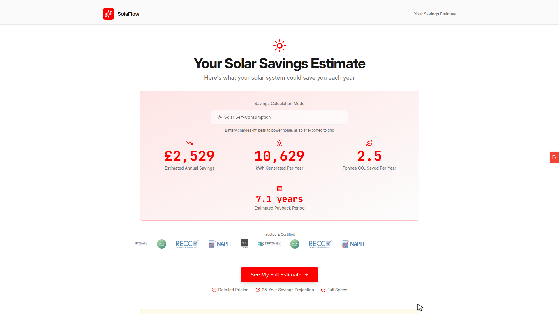 12 savings estimate